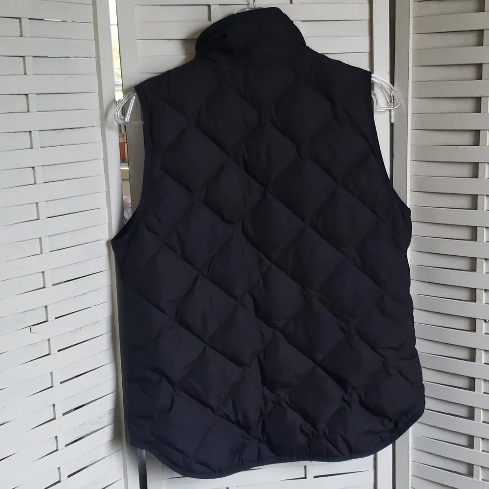 J. Crew black puff down filler women's vest size S
